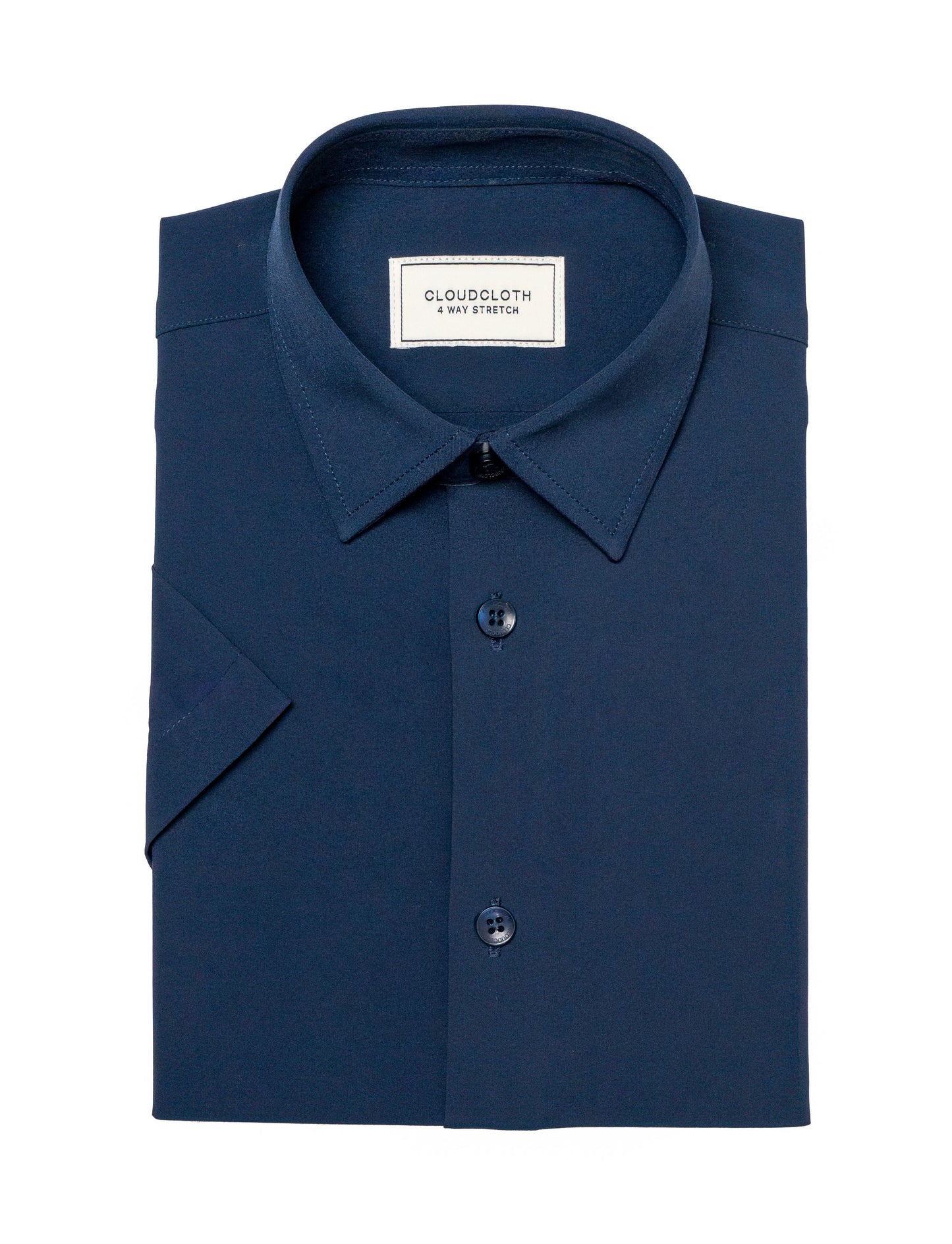 SH9801 Navy- 4 Way Stretch Solid Shirt. Available in 17 Colors!