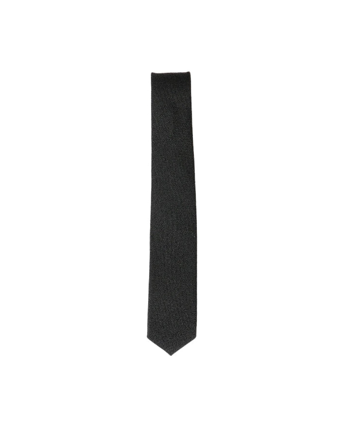 SPT3000-BOY'S WOOL/SILK TEXTURED TIE-BLACK