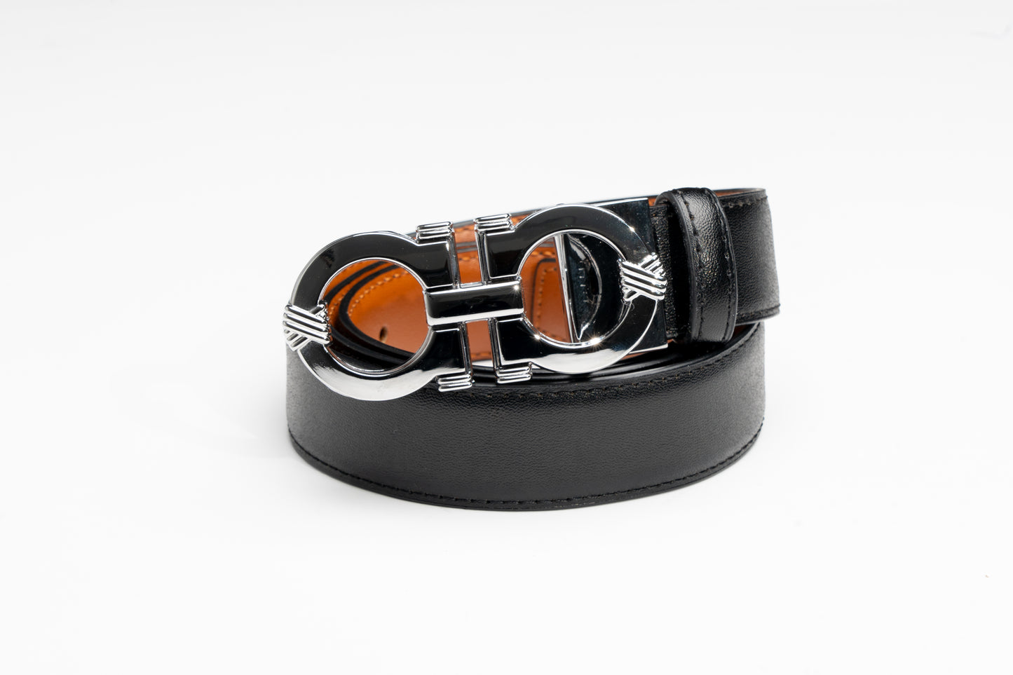 TB1286 100% GENUINE LEATHER REVERSIBLE BELT BLACK/TAN