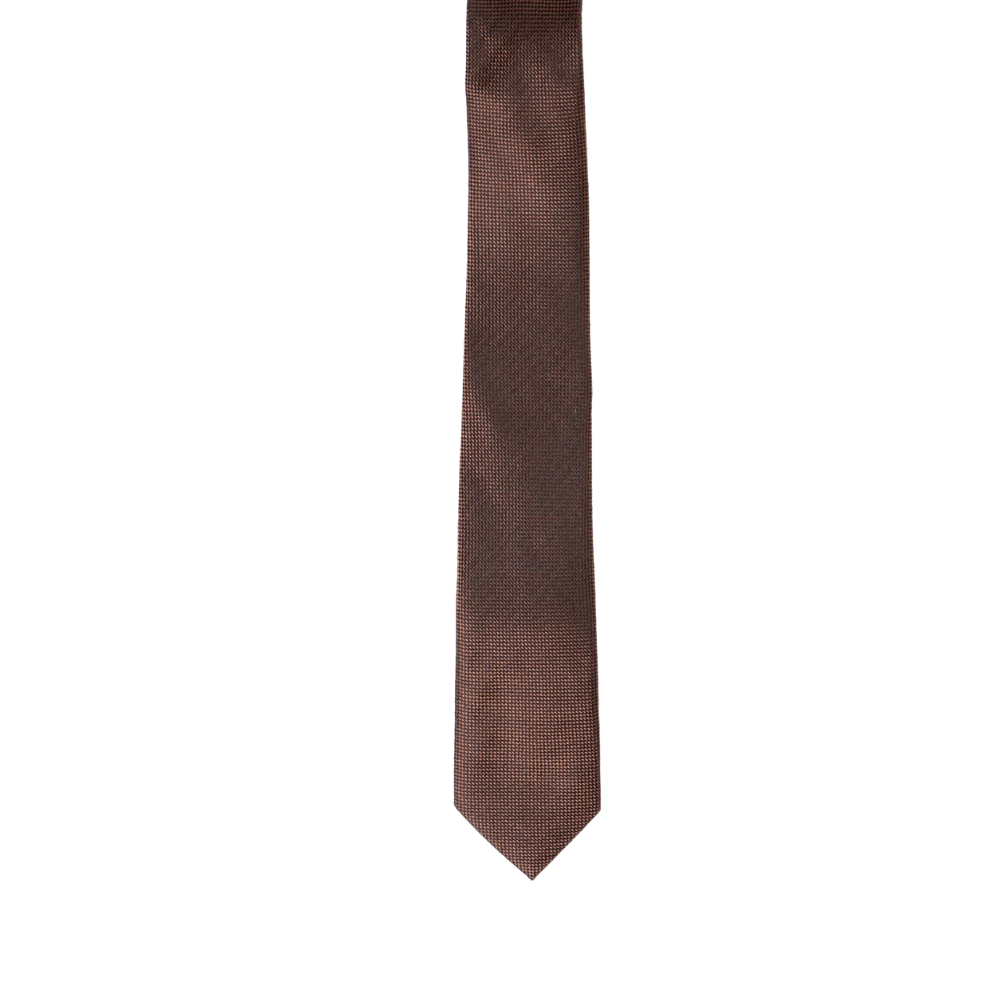 SPT2000-Boy's Silk Textured  Brown ColorTie