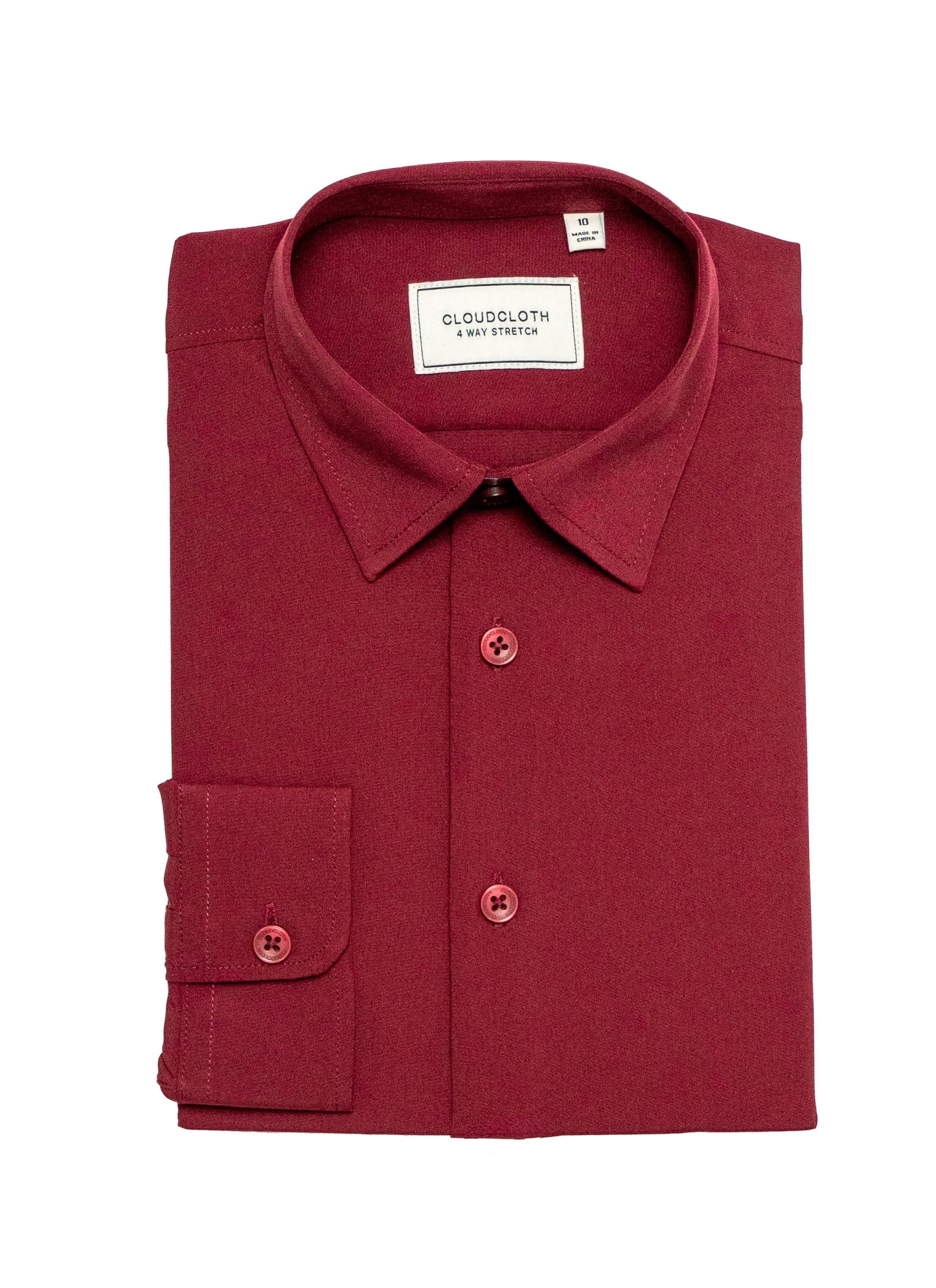 SH9801 Sangria- 4 Way Stretch Solid Shirt. Available in 17 Colors!
