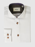 SH9801C- 4 Way Stretch Shirt w/ Contrast - Available in Black, Navy, Brown, Green, Tan