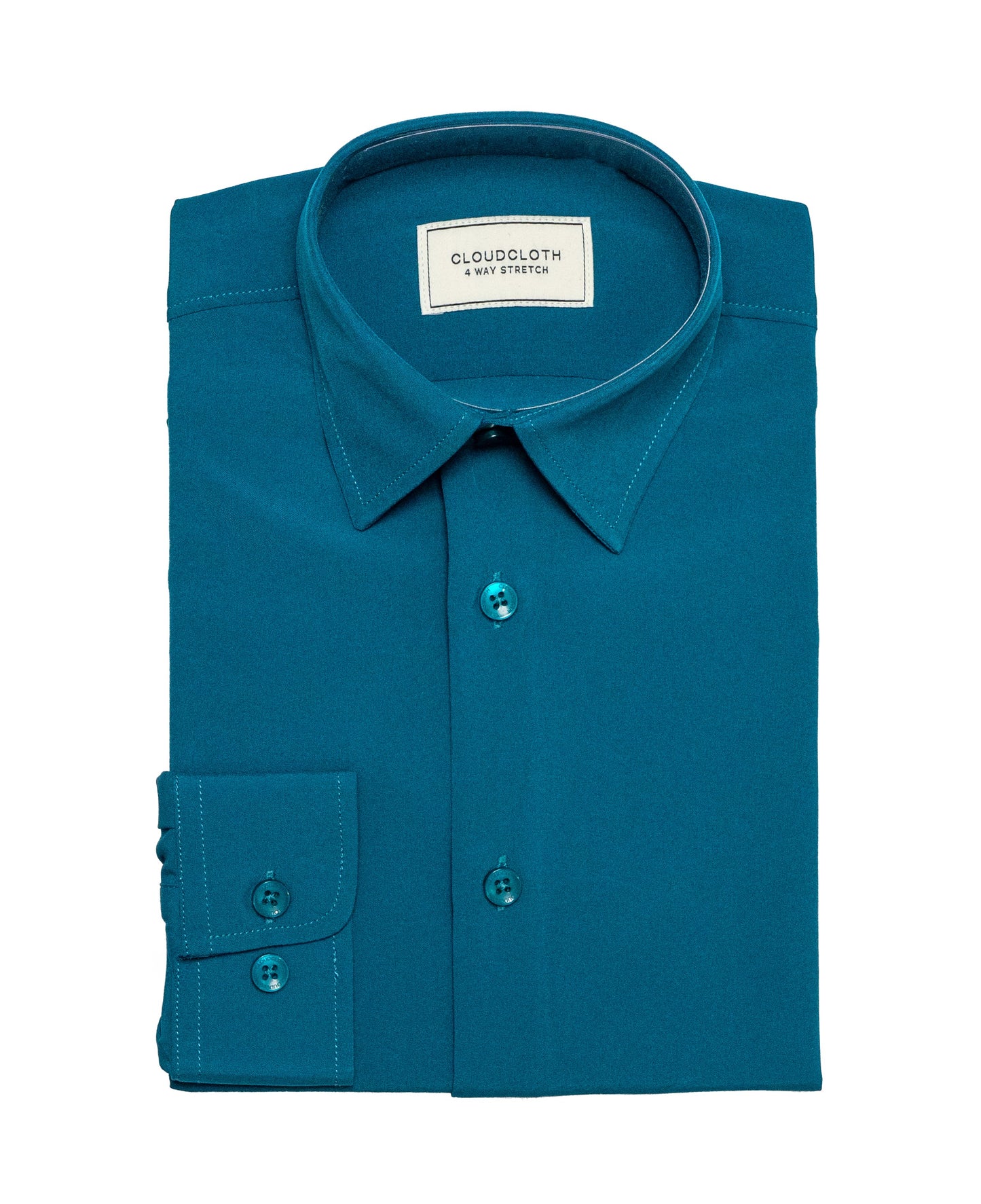 SH9801 Emerald- 4 Way Stretch Solid Shirt. Available in 17 Colors!