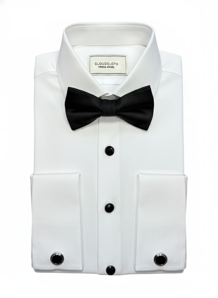 SH9801T - Boy's 4 Way Stretch Tuxedo Shirt with Bow