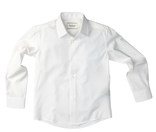 SH9801 White- 4 Way Stretch Solid Shirt. Available in 17 Colors!