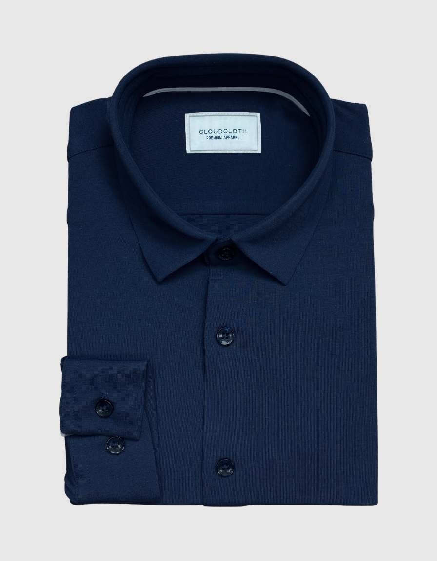 mother of the bride royal blue dresses True Depth Navy Blue Shirt main image 0