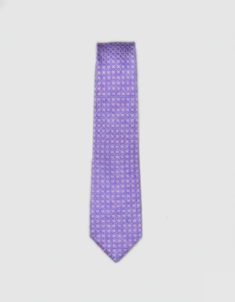 SPT988 Pink Floral Grid Necktie