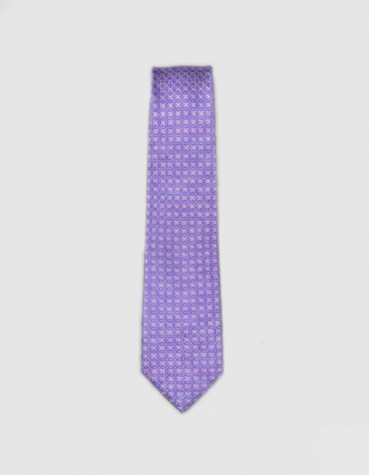 SPT988 Pink Floral Grid Necktie