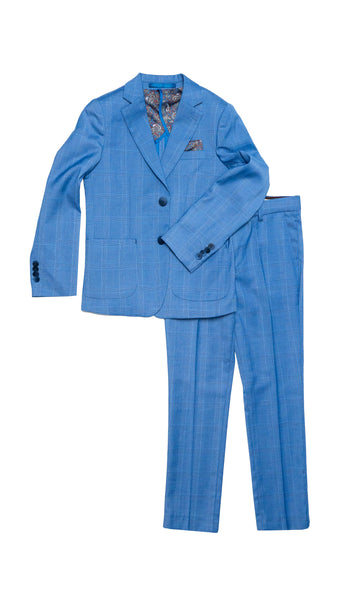 ST2700 PLAID SUIT- Available in Husky Sizes