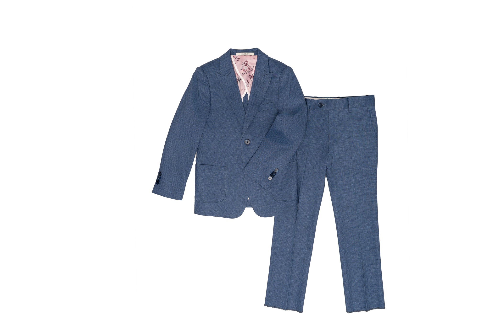 Isaac Mizrahi ボーイズ スリムフィット 3ピース ベルベットスーツ US サイズ: 3 カラー: ブルー Isaac Mizrahi SUIT ボーイズ US サイズ: 20H カラー: ブルー Isaac