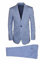 ST2043 Light Blue Cotton Suit