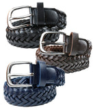 TB1276 Leather Braided Belt 3 Colors